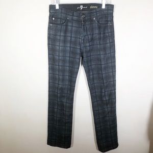 7 for all mankind slimmy plaid jeans